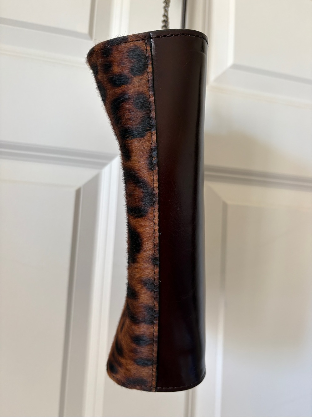 Patricia Nash Leopard Haircalf Shoulder Bag in Brown and Black Leopard Print - Picture 8 of 11